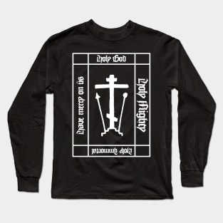 Trisagion Prayer Eastern Orthodox Cross Gothic Long Sleeve T-Shirt